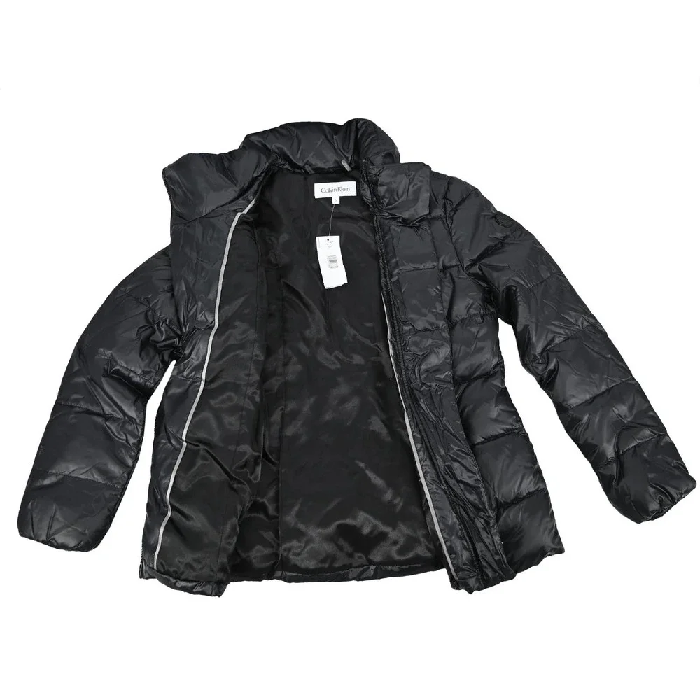 CALVIN KLEIN Women's Asymmetric Zip Front Down Coat Jacket size: S - Picture 8 of 9